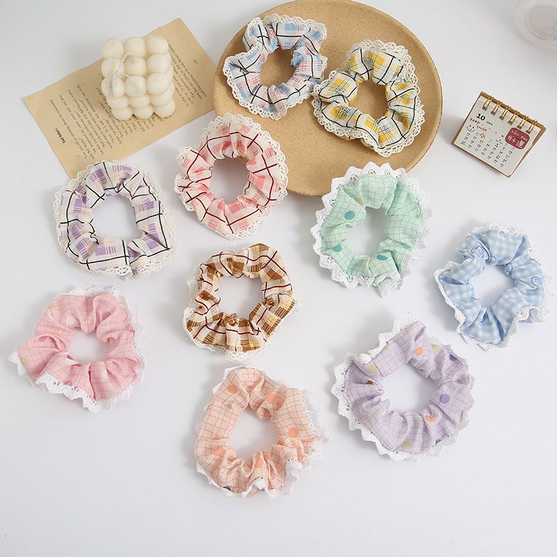 Dây buộc tóc vải scrunchies P1