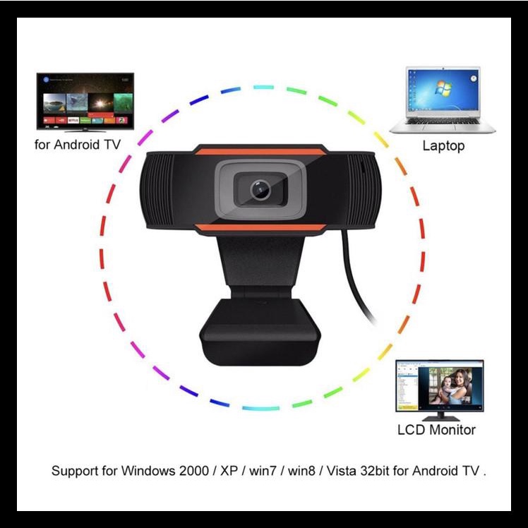 Webcam Mini 12Mp Hd có thể xoay được cho Pc Laptop 1280X720-720P | BigBuy360 - bigbuy360.vn