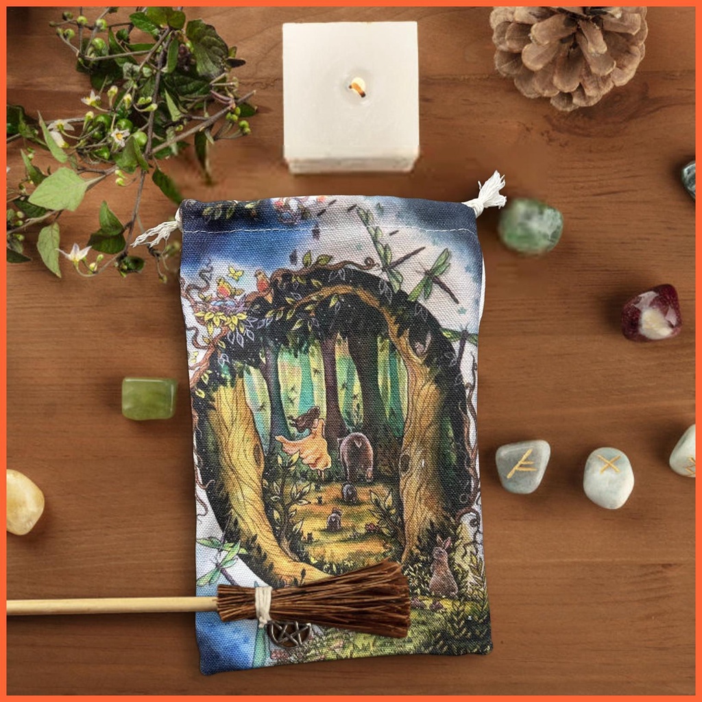 Túi Dây Rút Đựng Bài Tarot 14x22cm Tiện Dụng