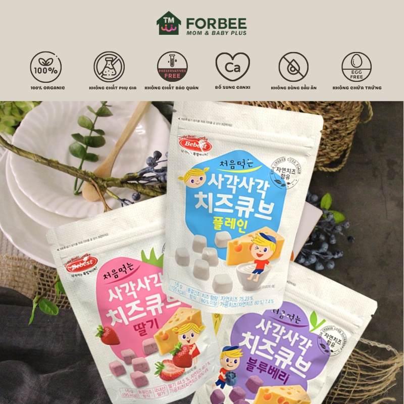 Snack phô mai sấy BEBEST - Bổ sung dinh dưỡng cho trẻ từ 7 tháng tuổi - FORBEE
