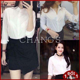 Áo sơ mi trắng dài tay oasis - chất kiệu cao cấp không nhăn nhàu - có ảnh video thật - cam kết giống hình