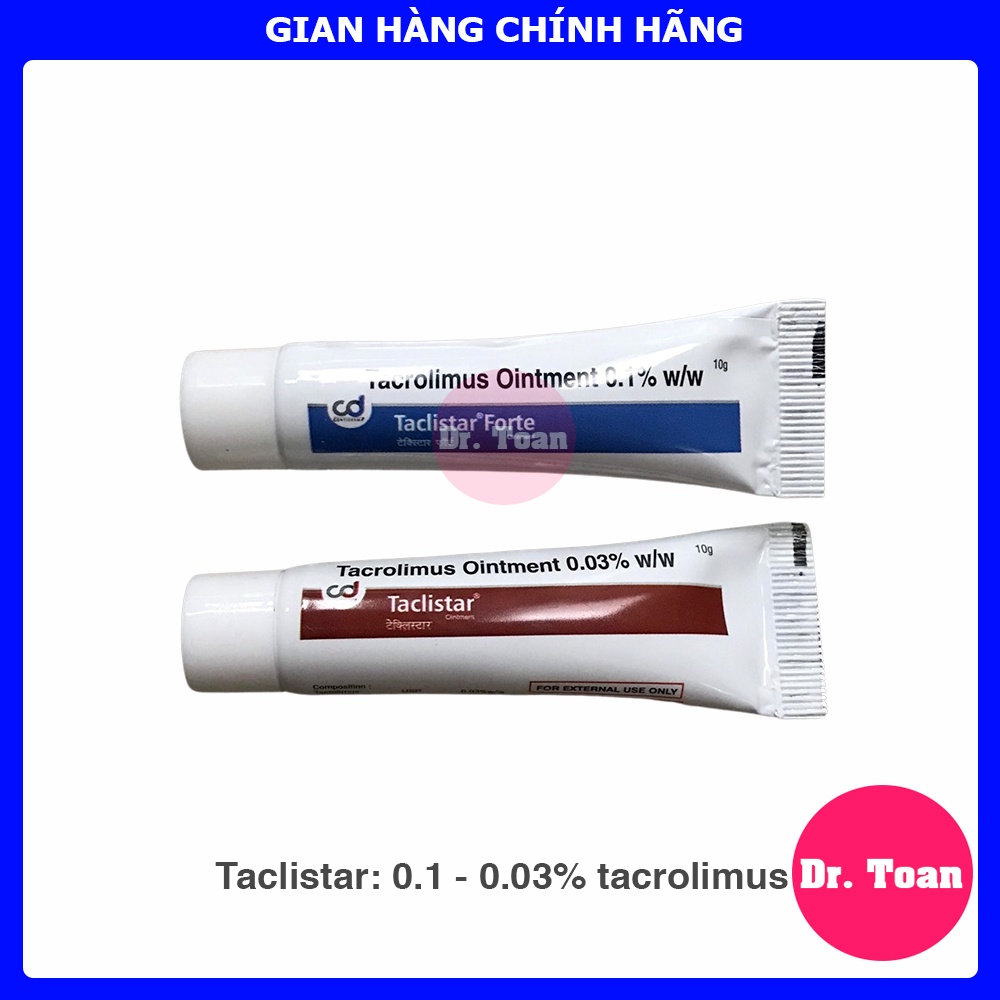 Taclistar Forte  0.1% - 0.03% Tacrolimus, bôi hết eczema, viêm da dị ứng