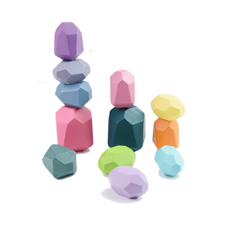 Khối đá lắp ghép đầy màu sắc đồ chơi giáo dục dành cho bé