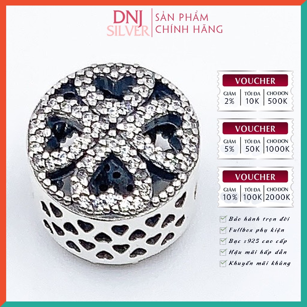[Hàng cao cấp] Vòng tay bạc 925 cao cấp dành cho nữ - Vòng tay charm bạc may mắn, chủ đề Lucky Star - DNB005