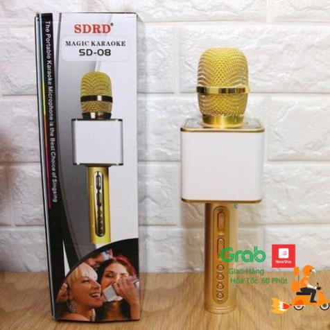 Mic Hát Karaoke Magic SD-08 hàng loại 1, Micro karaoke blutooth âm thanh chuẩn loa to,bảo hành 3 tháng