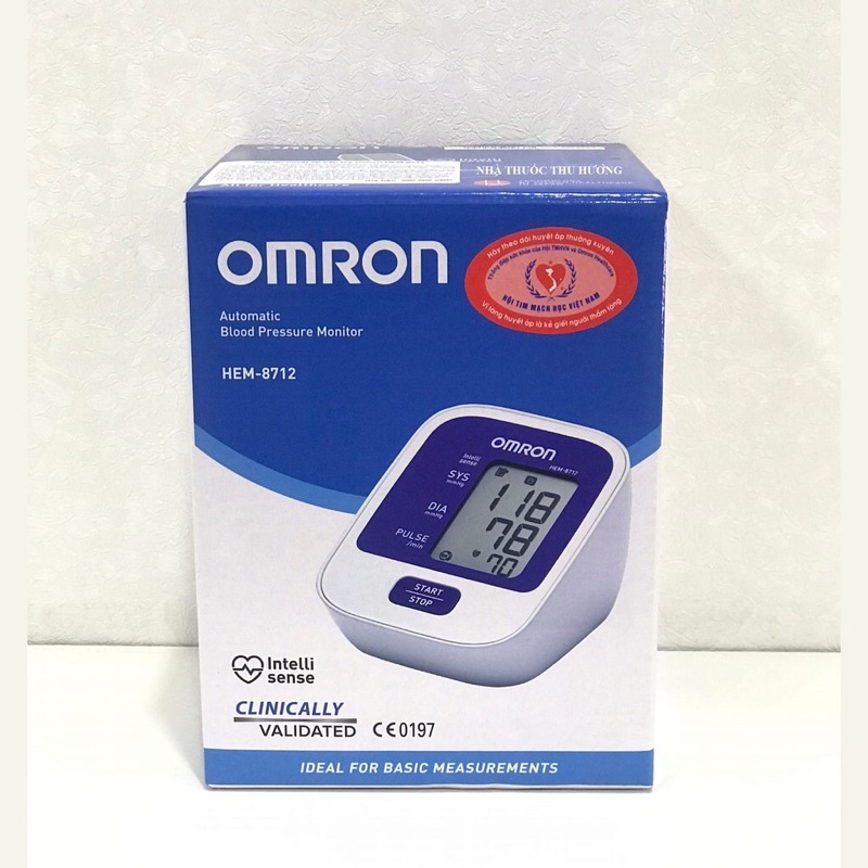 Máy đo huyết áp bắp tay Omron HEM - 8712 BH 5 năm chính hãng + Bộ đổi nguồn