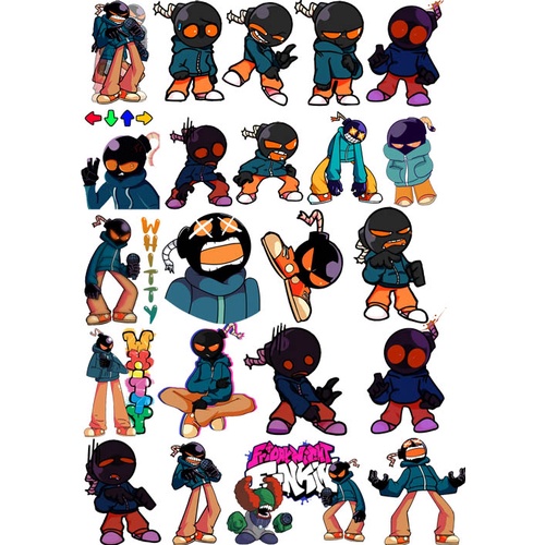 sticker hình dán Friday Night Funkin whitty