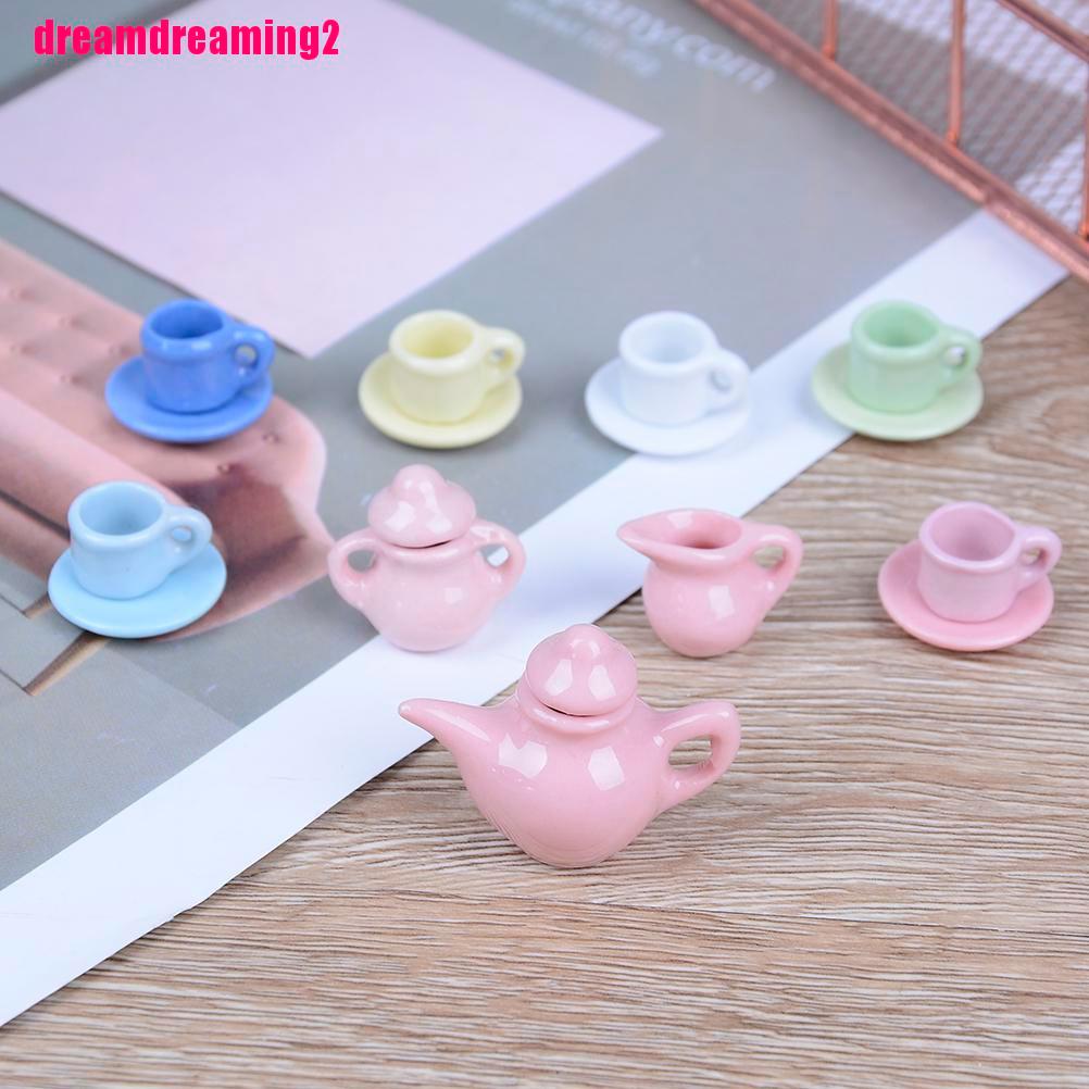 Bộ 15 Ấm Trà Mini Tỉ Lệ 1: 1 Dùng Để Trang Trí Nhà Búp Bê
