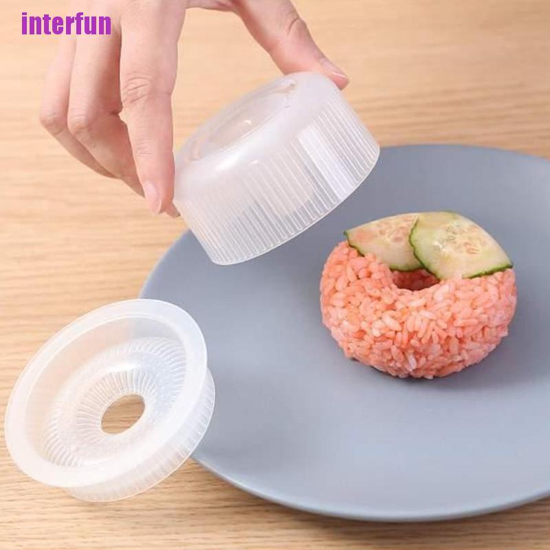 Bộ 2 Khuôn Làm Cơm Nắm / Sushi / Bánh Donut Chống Dính Sáng Tạo