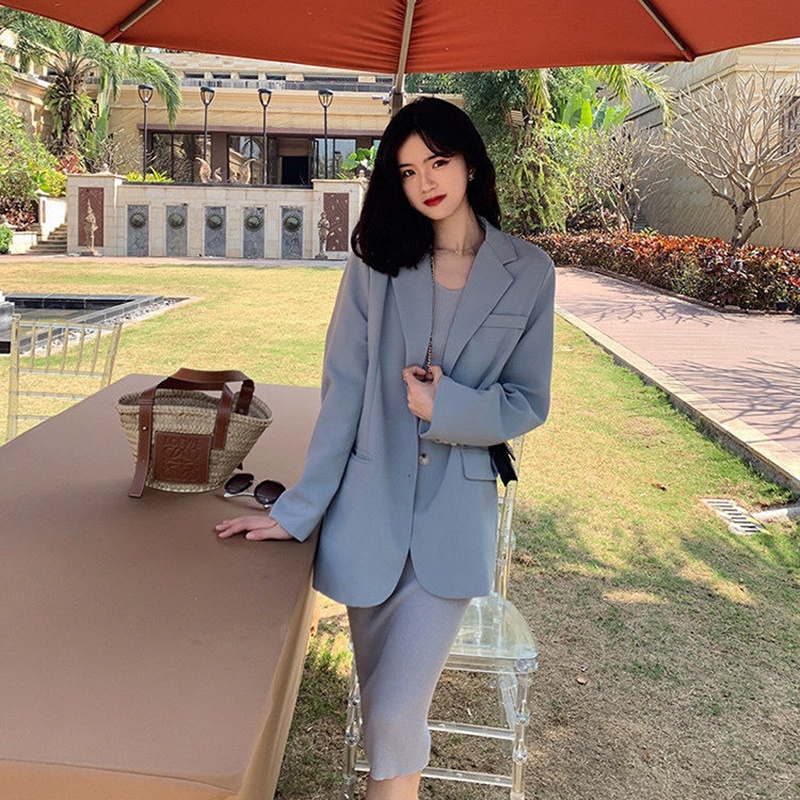 IELGY   Đầm Dệt Kim Mỏng Cổ Chữ v Màu Xanh Lá Thời Trang Cho Nữ