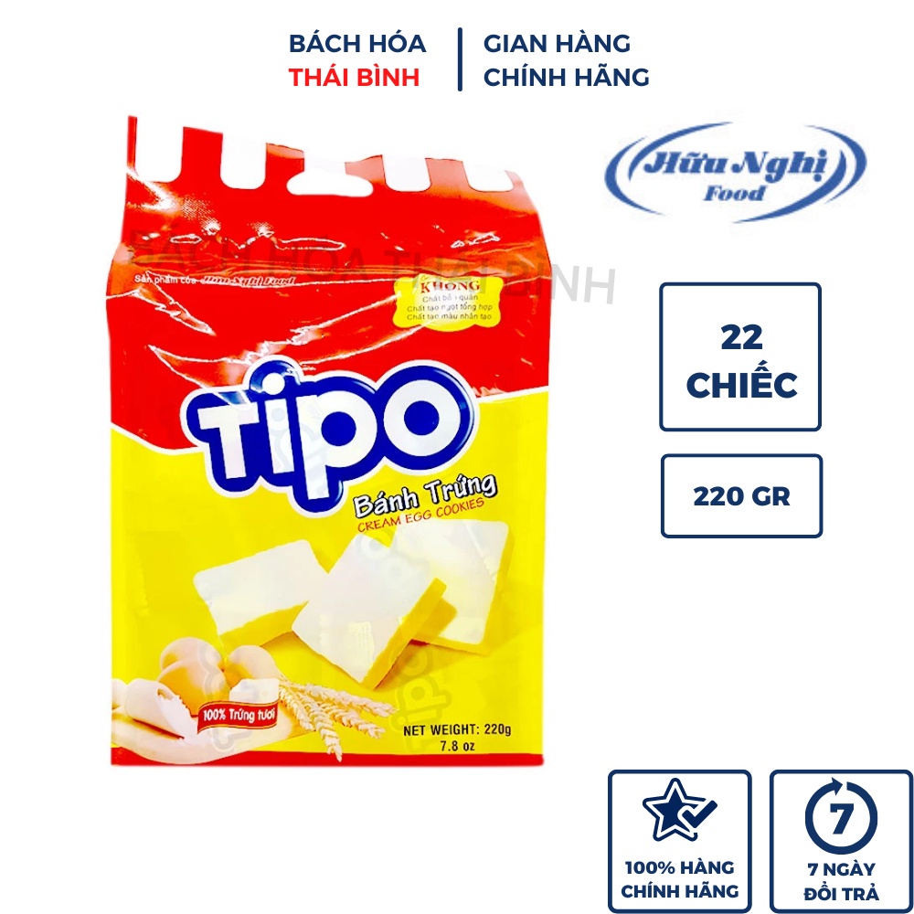 Bánh Trứng nướng Tipo hữu nghị VỊ Kem sầu riêng Gói 220g