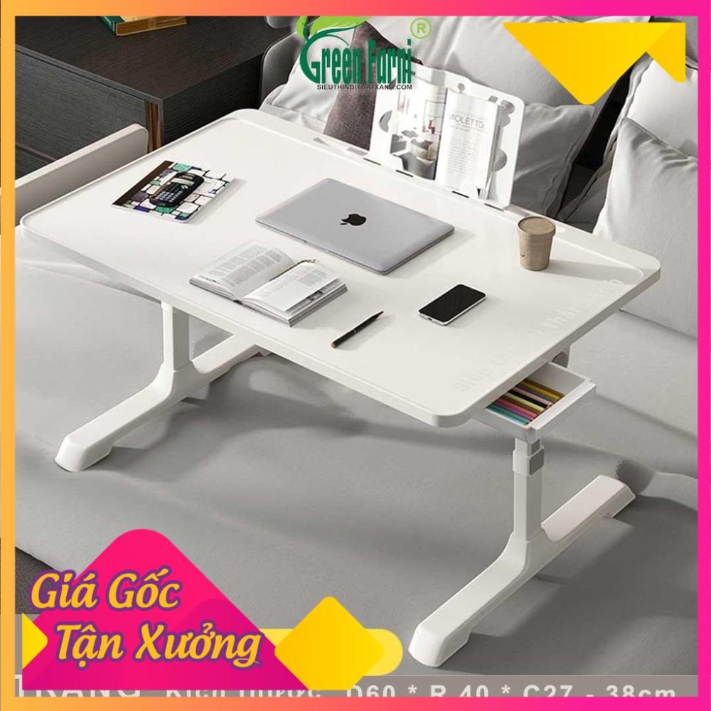 Bàn làm việc tại nhà, Bàn học sinh gấp gọn thông minh, Nâng hạ chiều cao, nghiên được mặt bàn Green Furni Màu Trắng