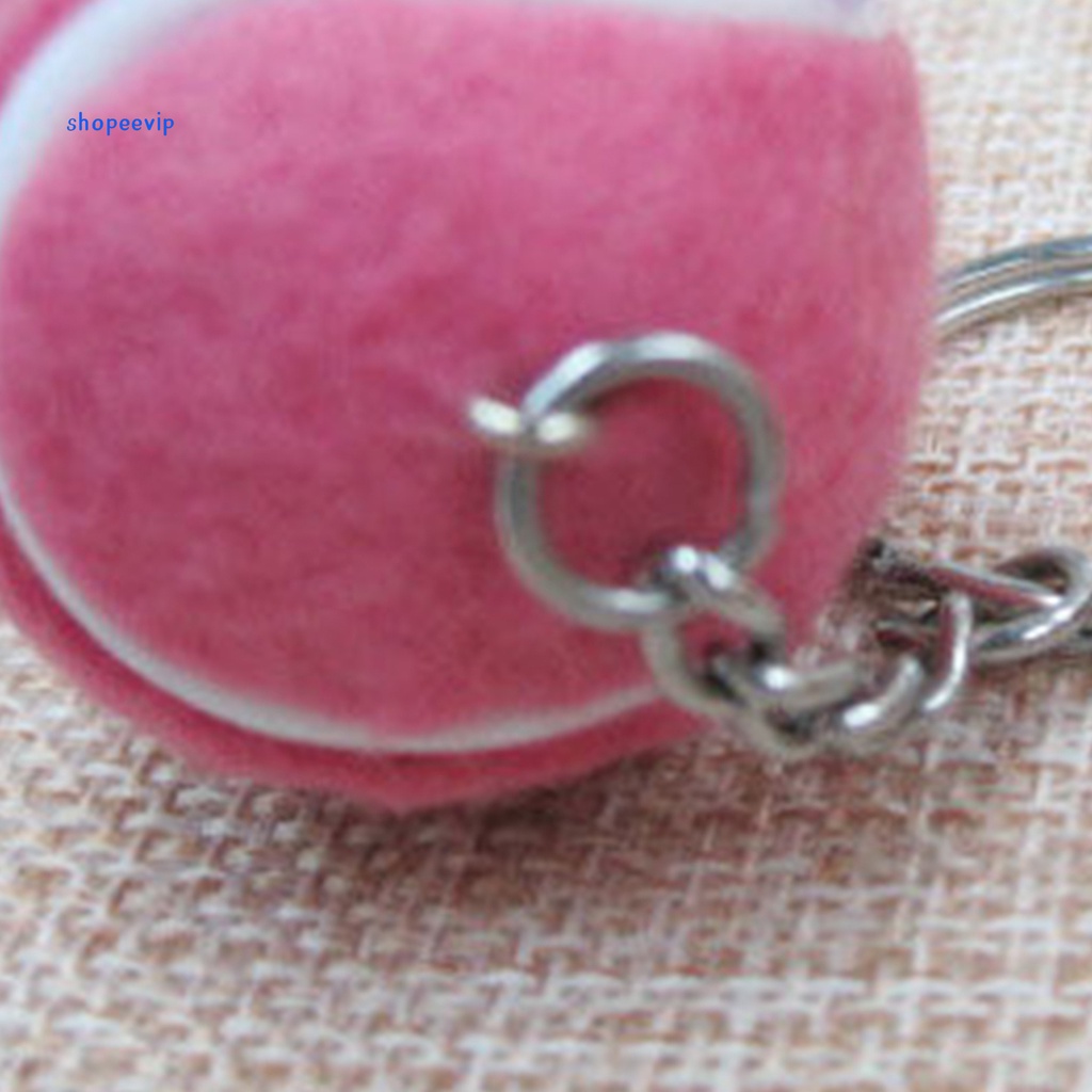 Móc khóa trang trí hình vợt tennis màu trong suốt