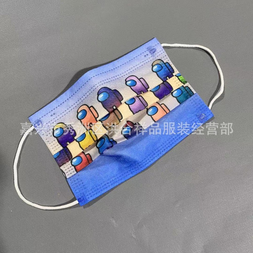COMBO 50 CHIẾC KHẨU TRANG AMONG U.S  3 LỚP NGỘ NGHĨNH CHO BÉ