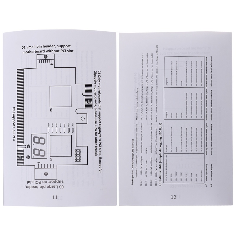 Thiết bị phân tích chẩn đoán khử lỗi biểu thị LED cổng PCI-E 4 trong 1 cho bo mạch chủ PC