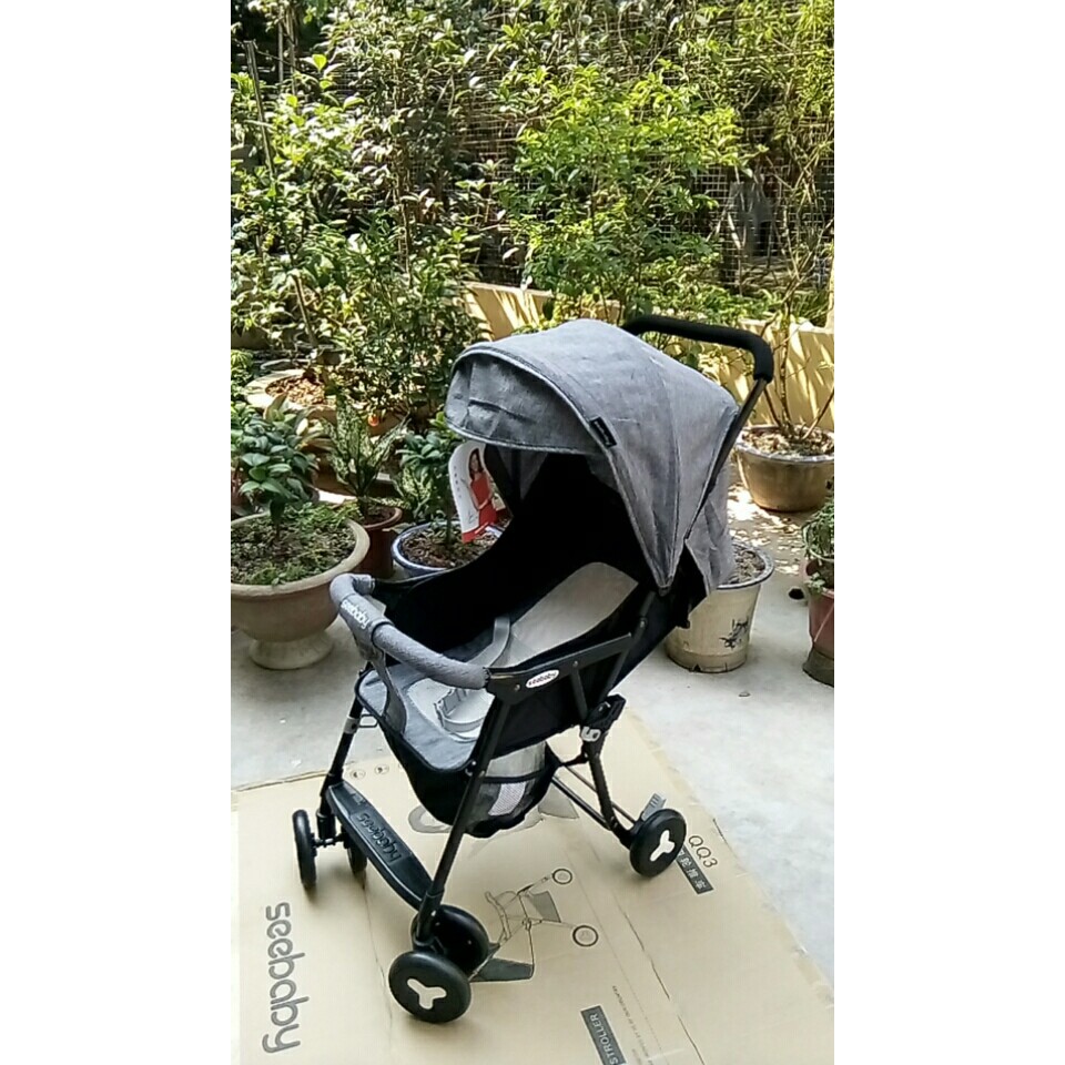 Xe đẩy du lịch Seebaby QQ2 siêu nhẹ gấp gọn (lưng nằm lưới)