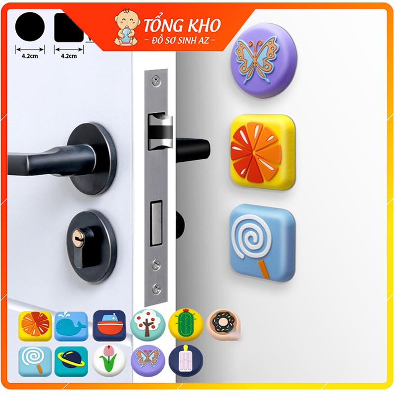 Đệm đỡ cửa, chống va đập vào tường , chống trầy sước tường chất liệu silicon ngộ nghĩnh