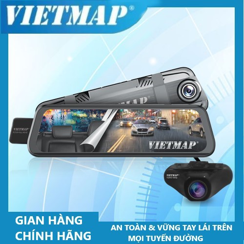 {CHUYVIETM- giảm 150k} Camera hành trình Vietmap G39 màn hình gương điện tử thông minh Tặng kèm thẻ nhớ 32G chính hãng