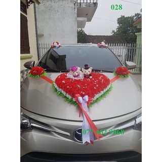 bộ hoa gắn xe cưới cao cấp ( nhiều mẫu đi kèm)