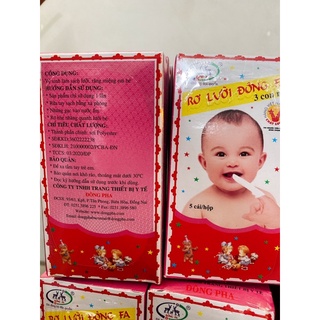 Gạc rơ lưỡi Đông Fa 3 con nai (1hộp 5 cái gạc)
