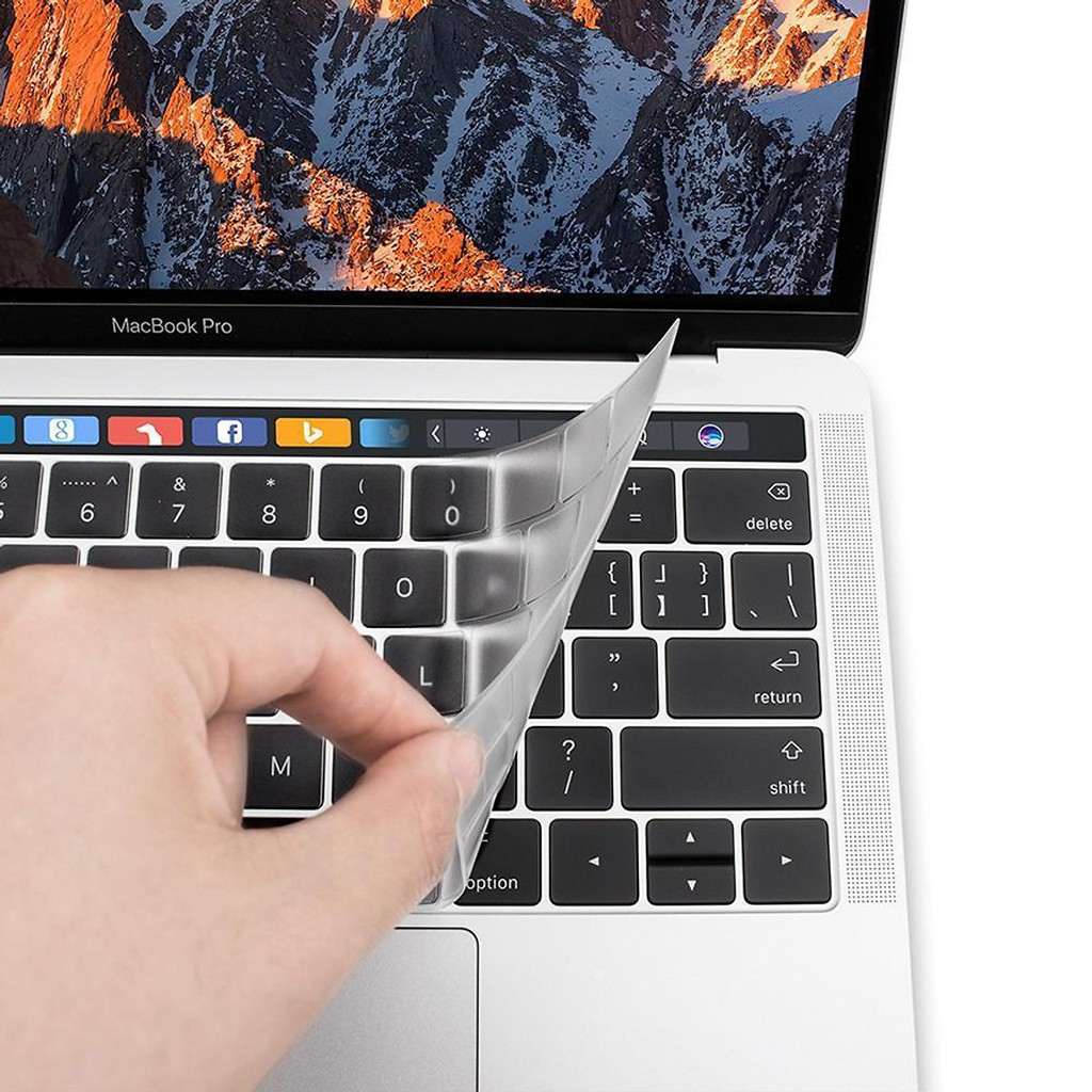 Phủ bàn phím trong suốt JCPAL Fitskin TPU cho Macbook