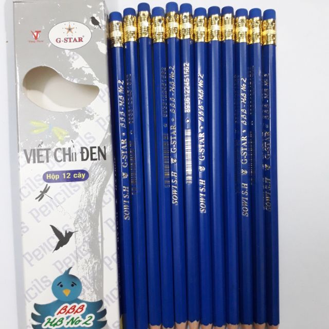 Sỉ 12 cây bút chì có tẩy hàng chất lượng