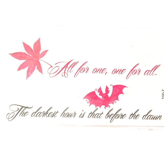 Hình xăm dán chữ lá đỏ 10x6cm_ mua 5 tặng 1 mini tattoo