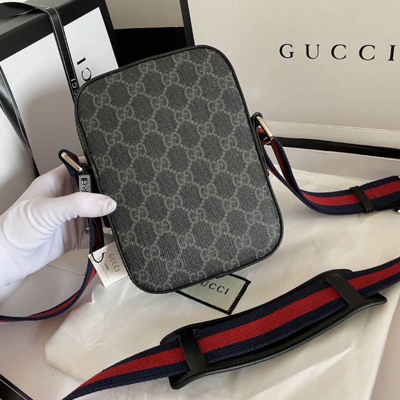 túi xách đeo chéo nam nữ kéo khóa họa tiết logo GG Gucci GC