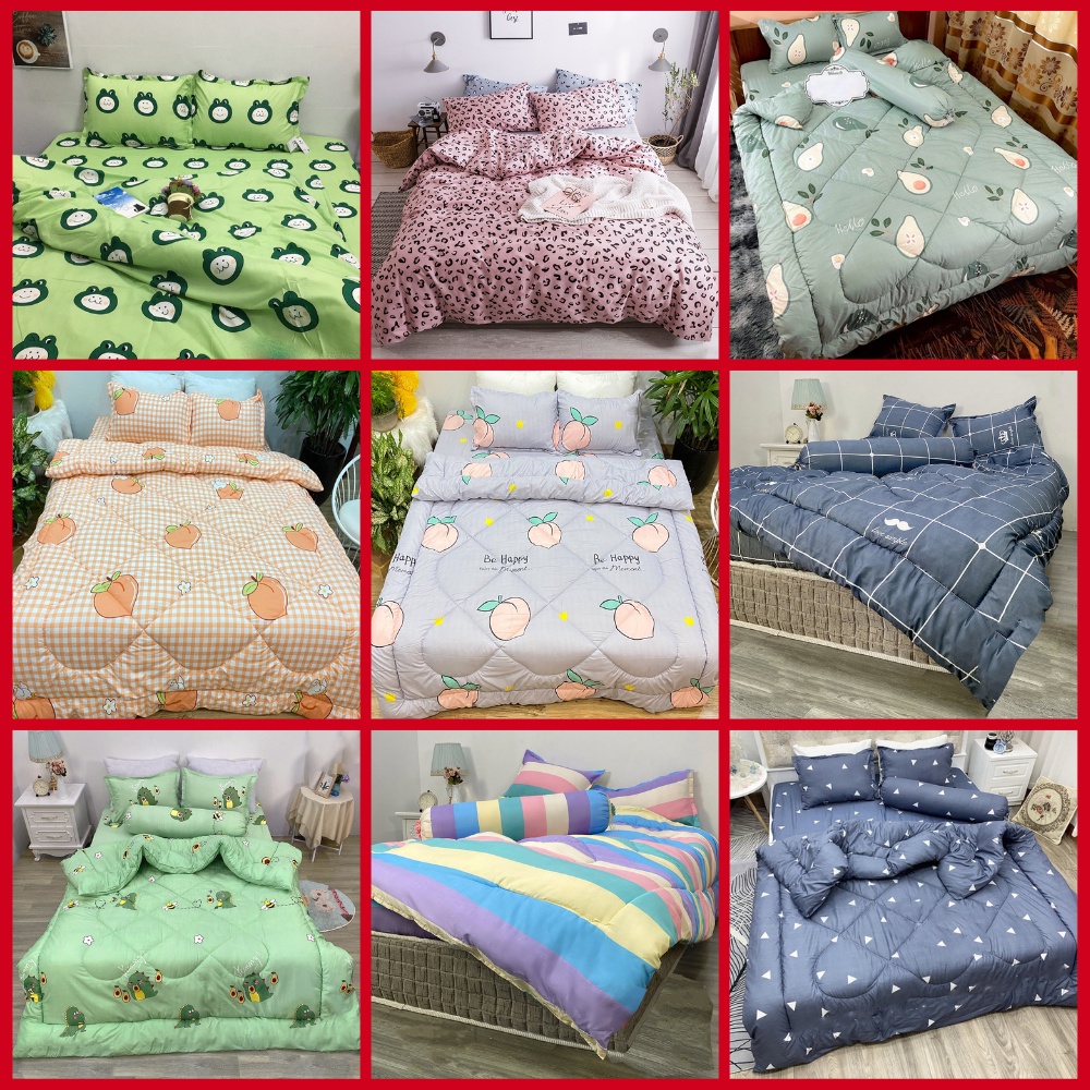 Chăn Phao, Chăn Bông Siêu Nhẹ Sét 5 món Poly Cotton Bền Đẹp - ZingZingMart chăn phao