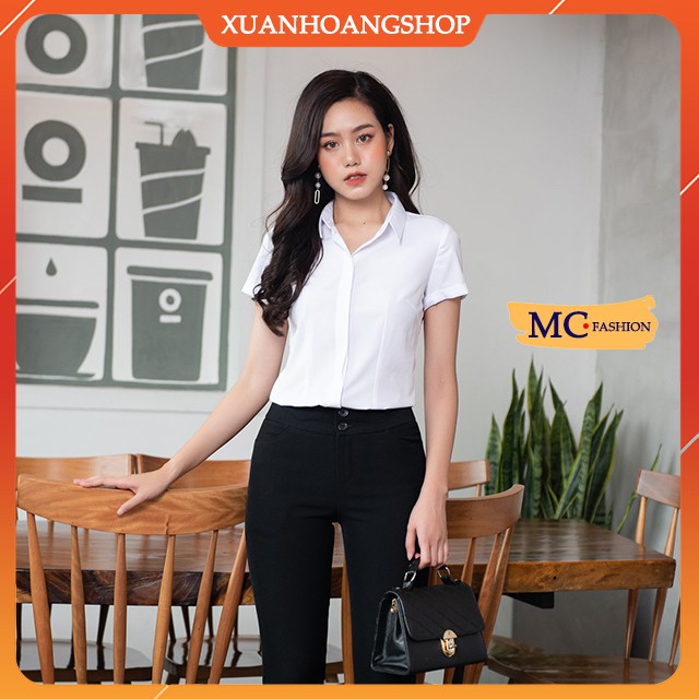 Áo Sơ Mi Trắng Nữ Công Sở Đẹp, Tay Ngắn Cộc Mc Fashion, Size Đủ, Chất Vải Mát, Co Giãn Nhẹ, Đẹp A0068, A635 | BigBuy360 - bigbuy360.vn