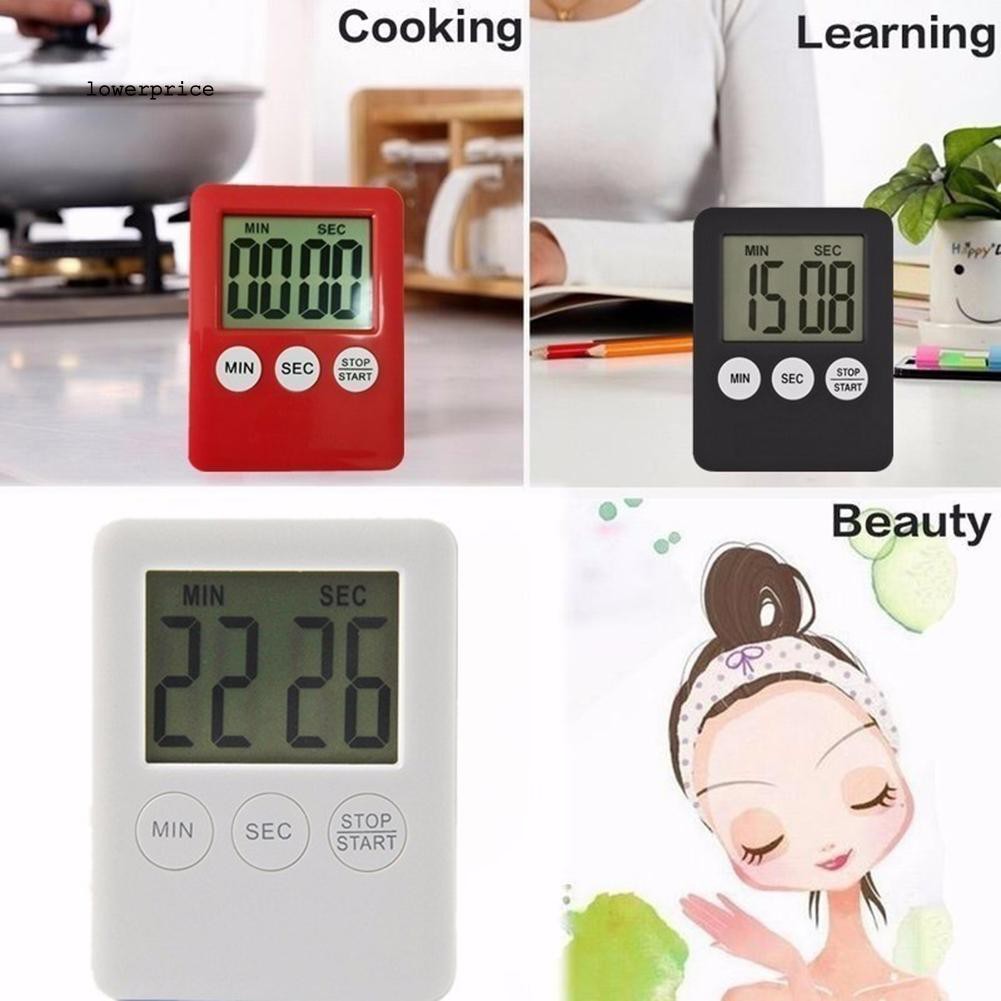 Thin Cooking Digital Timer Kitchen Time Countdown Alarm Clock Baking Pizza Tool