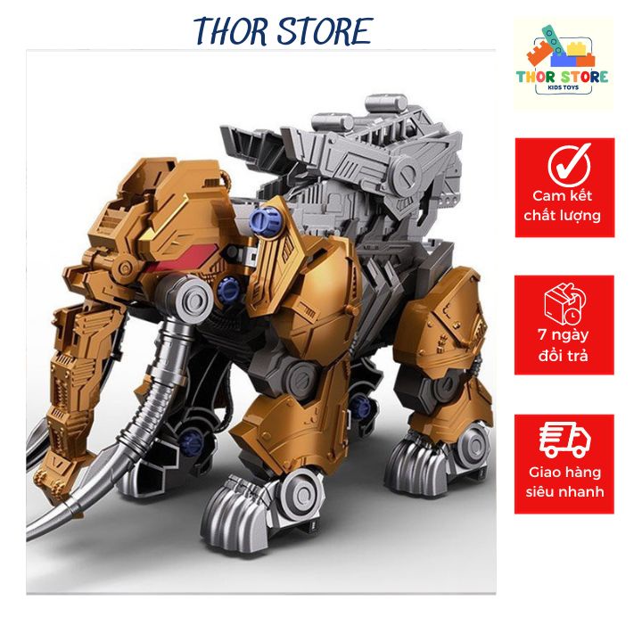 Đồ chơi lắp ráp mô hình Cenzelong (kết hợp giữa Gundam và Zoids) - Mammuthus Primigenius sạc điện