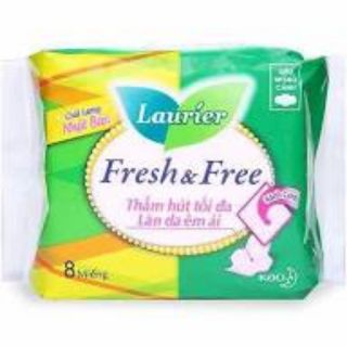Băng Vệ Sinh Laurier Fresh & Free  Siêu Mỏng Có Cánh