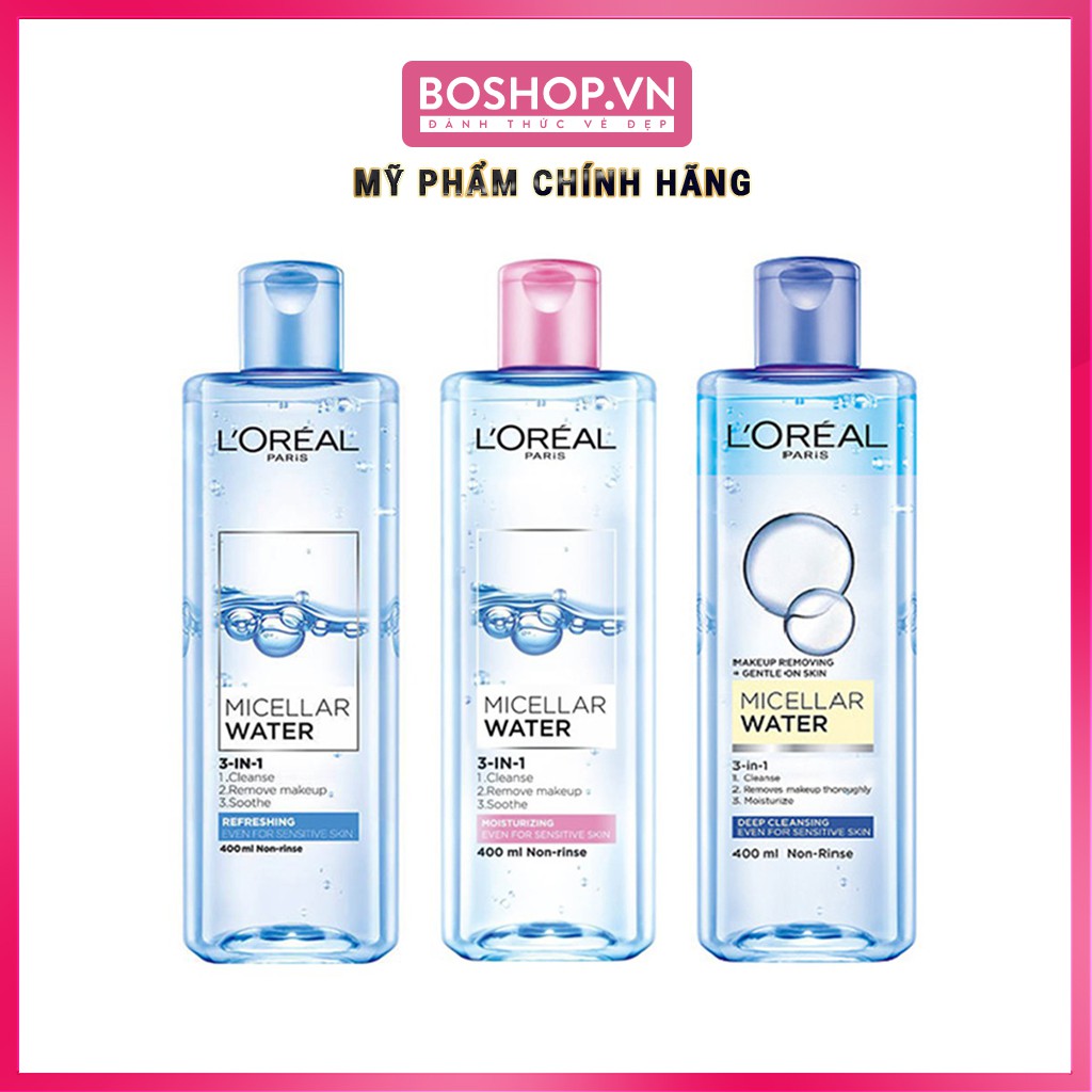 Nước Tẩy Trang L'Oreal Micellar Water 3 in 1 400ml