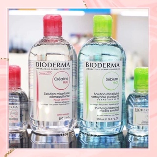 Nước Tẩy Trang Bioderma H2O 500ml Créaline Hồng, Sébium Xanh chính hãng