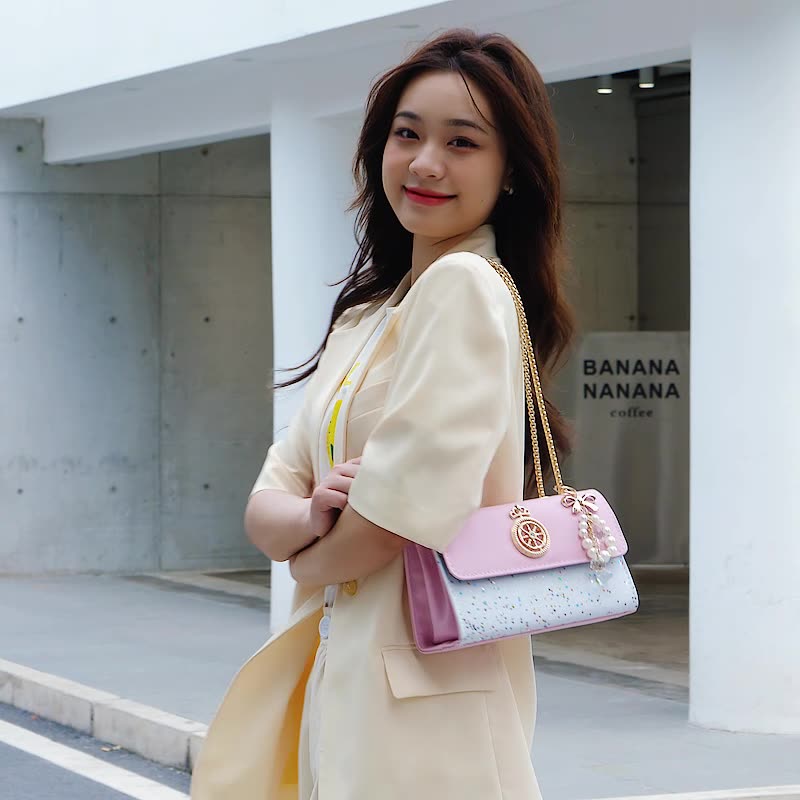 Túi Nữ Đeo Chéo T39 Thời Trang Màu Hồng