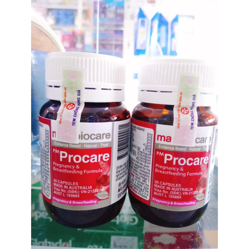 PM Procare Lọ 30 Viên Vitamin Tổng Hợp Cho Phụ Nữ Có Thai Và Cho Con Bú