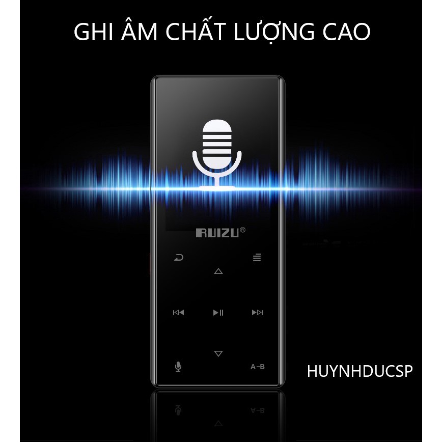 Máy nghe nhạc RUIZU D29 Bluetooth Màn cong 1.5D Hifi Lossless Loa ngoài kèm tai nghe