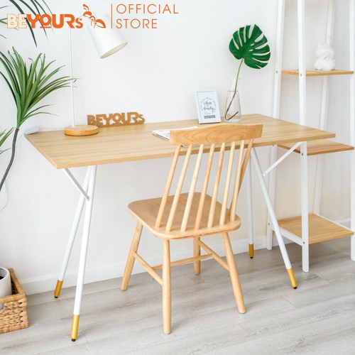 Bàn Làm Việc Gỗ Chân Sắt BEYOURs Simple Table Chắc Chắn Thông Minh - Dễ Dàng Lắp Ráp - Nội Thất Phòng Làm Việc