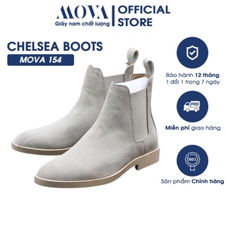 Giày Chelsea Boots tan da lộn, Boot nam da lộn tan đế crepe size 38-43 phối đồ cùng Skiny Jean