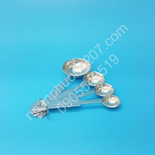 Bộ dụng cụ đo lường, bộ 4 muỗng đong, thìa đong Inox cao cấp
