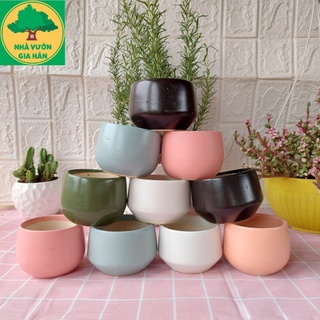 Chậu gốm - sứ mini trồng cây cảnh, chậu trồng sen đá, cây hoa nhỏ