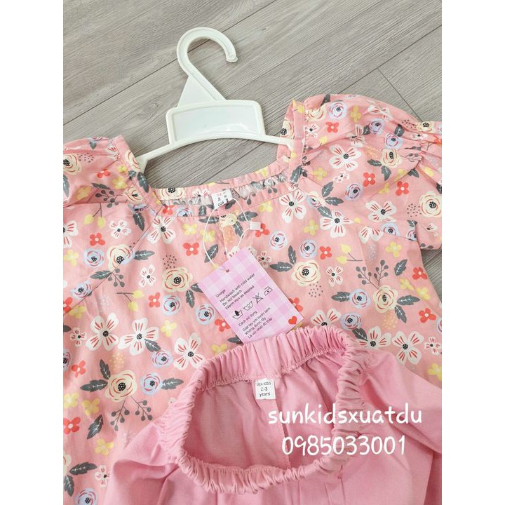 Bộ Mia Kids cúc dọc hoa HỒNG