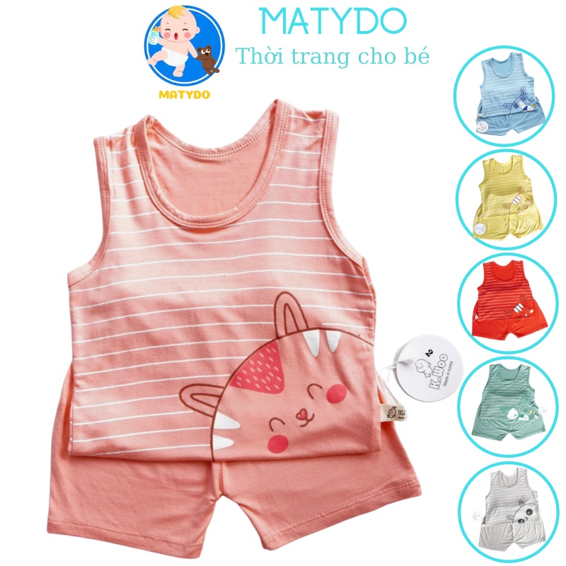 Bộ quần áo trẻ em thun lạnh ba lỗ MATYDO cho bé TL03