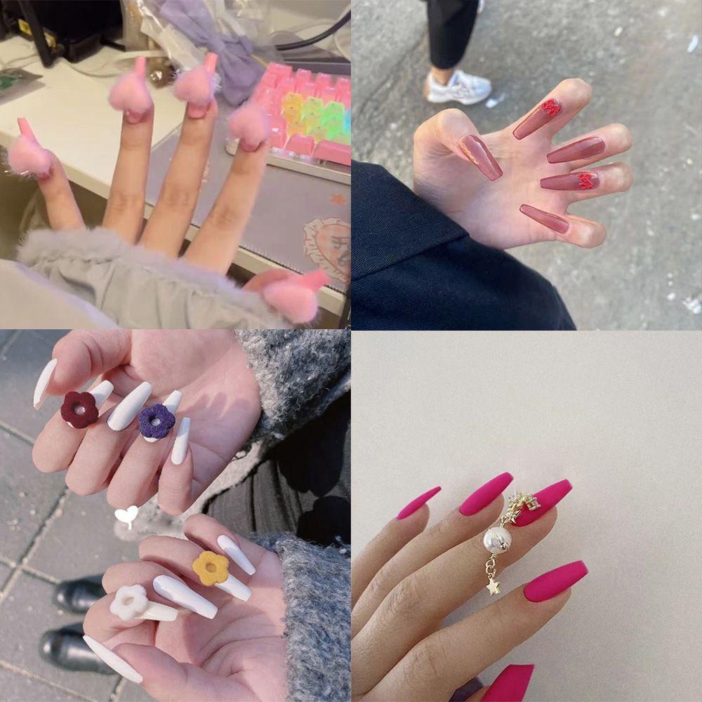 Hộp 24 Móng Tay Giả Trang Trí Nghệ Thuật