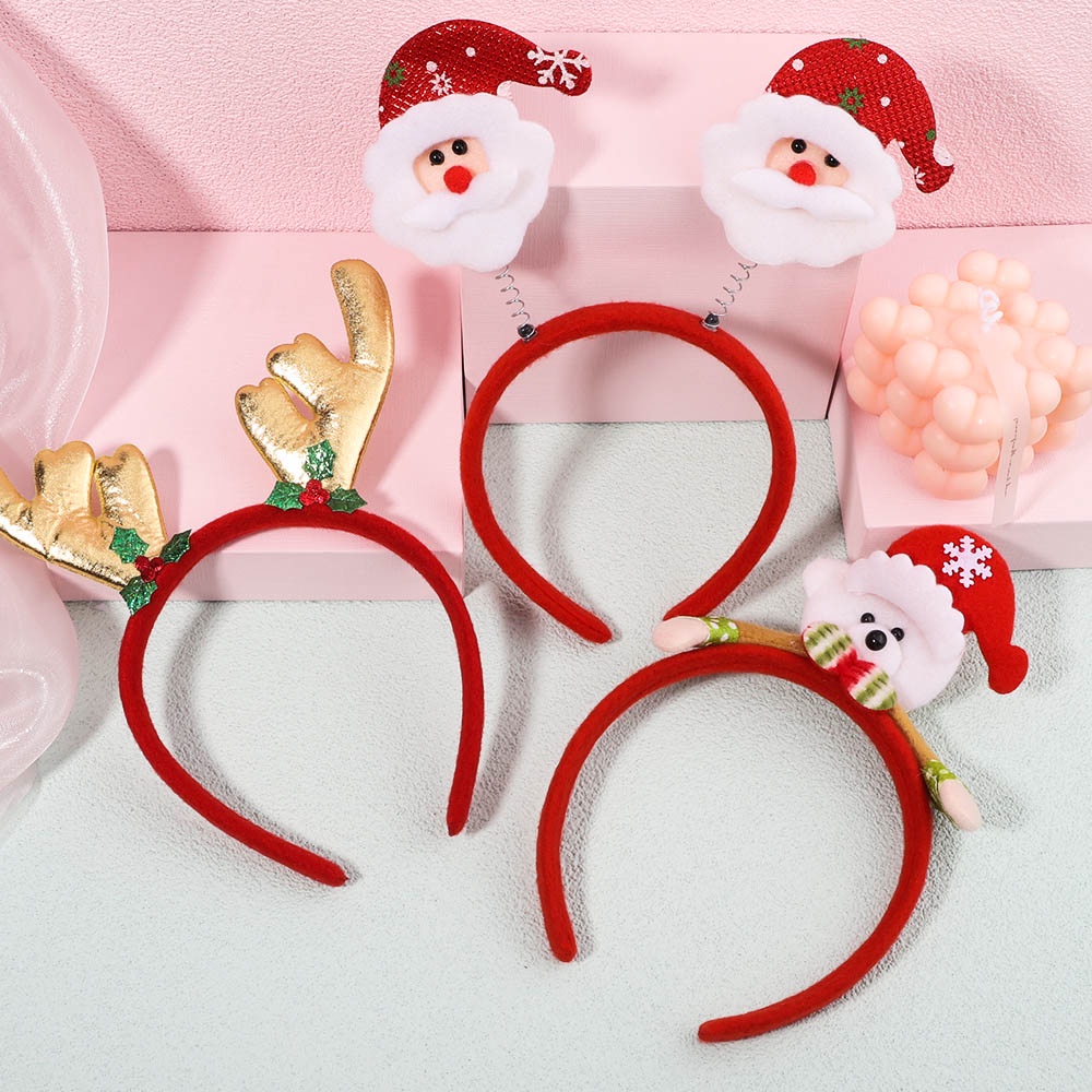 Cài tóc KIDSBOWS kiểu Giáng Sinh màu đỏ hình ông già Noel