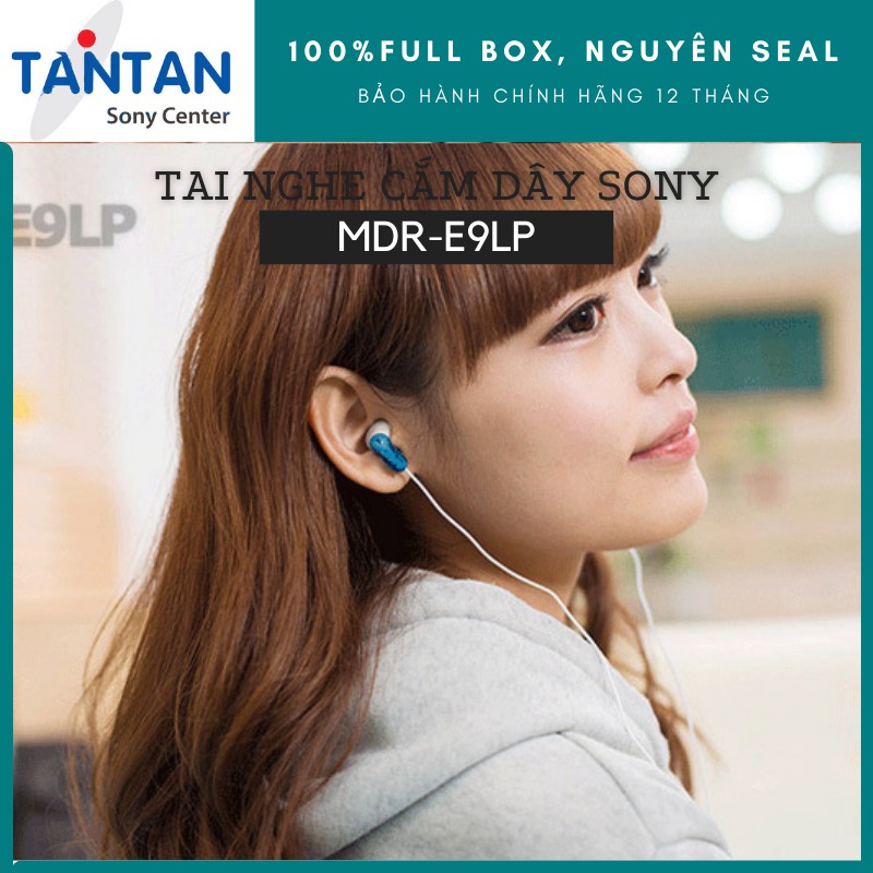 Tai nghe NHÉT TAI Sony MDR-E9LP | FREESHIP | Bộ màng loa 13,5 mm - Dây 1,2 m - Jack cắm 3.5mm - Miếng đệm tai