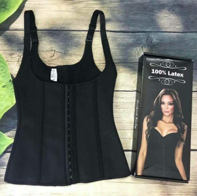 Đai nịt bụng  Gile Latex thông hơi dáng dài 29cm nhập khẩu chính hãng Italy