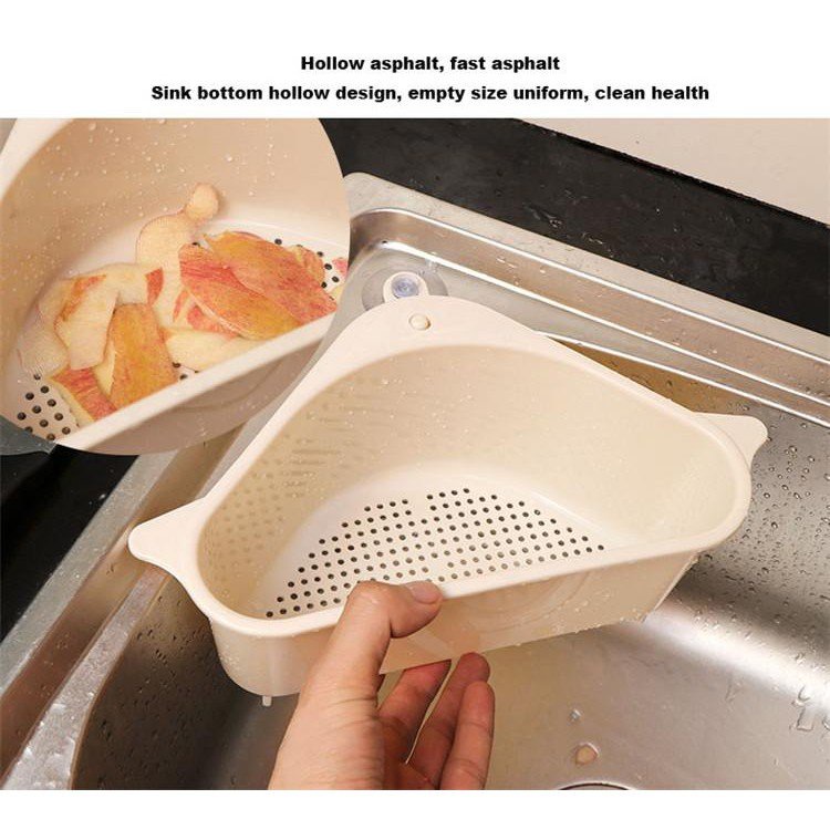 Khay Tam Giác Lọc Rác Bồn Rửa Bát Đa Năng - Khay Lọc Rác Gắn Bồn Rửa Chén (Màu Ngẫu Nhiên)