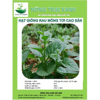 Hạt Giống Mồng Tơi Cao Sản (10 gr) - Dễ Trồng,Giàu Dinh Dưỡng - MUA 3 TẶNG 1 CÙNG LOẠI
